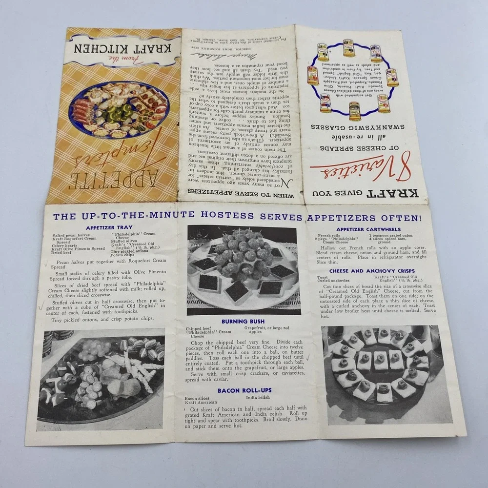 1940s Appetite Tempters from the Kraft‎ Kitchen Recipe Pamphlet Kraft-Phenix